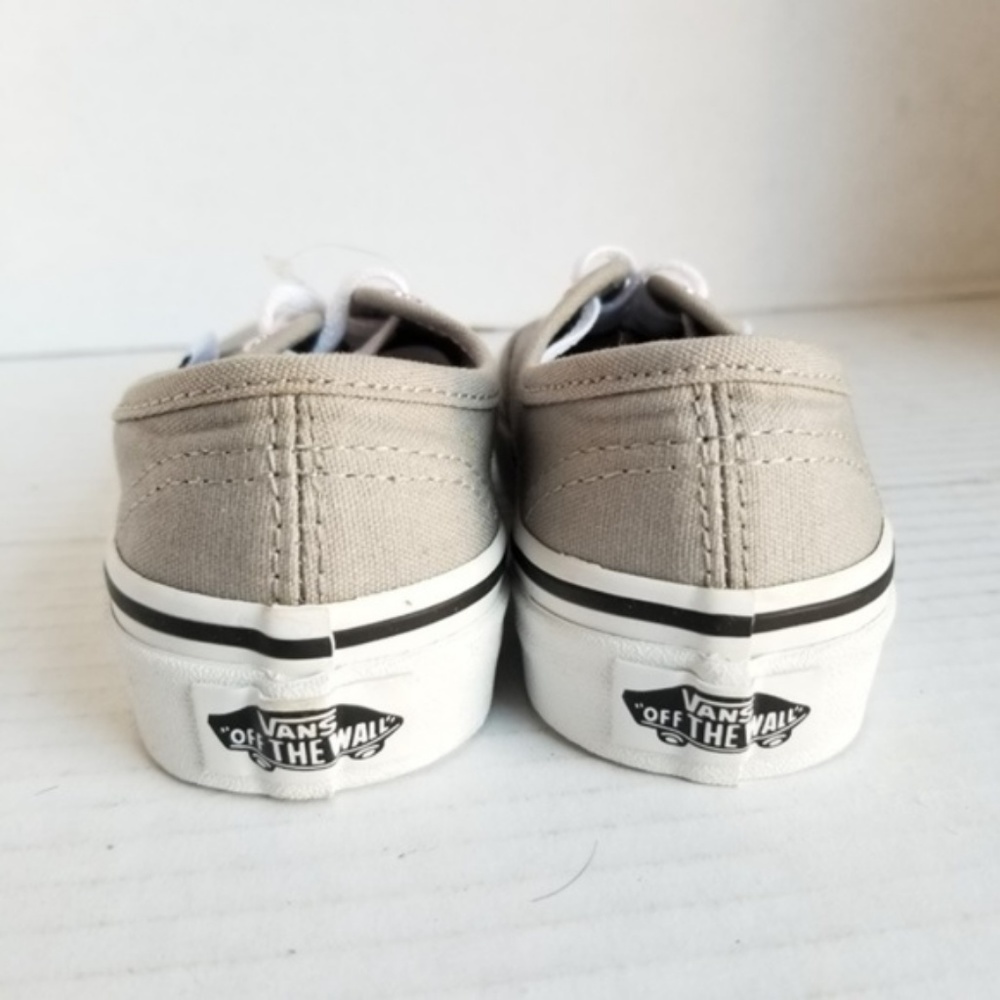 Girl Canvas Grey Vans Sneakers W/ Purple Hearts - Picture 5 of 6